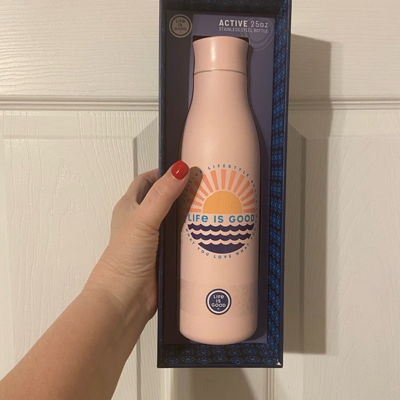 Life Is Good Other - Life is Good Pink Stainless Steel Water Bottle